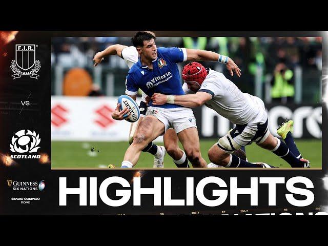 HIGHLIGHTS |  ITALY V SCOTLAND 󠁧󠁢󠁳󠁣󠁴󠁿 | 2024 GUINNESS MEN'S SIX NATIONS RUGBY