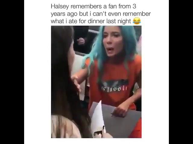 Halsey remembers a fan that she met a 3 years ago