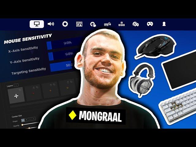 Mongraal NEW Settings, Crosshair & Setup! (BEST AIM)