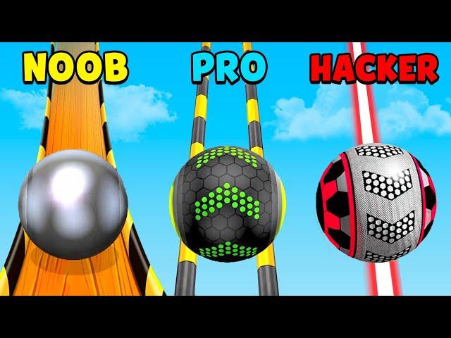 NOOB vs PRO vs HACKER - Going Balls