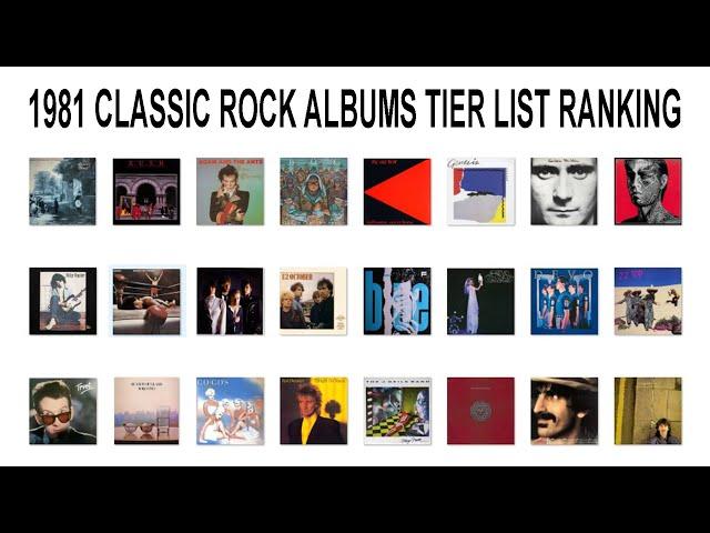 1981 CLASSIC ROCK ALBUMS TIER LIST RANKING