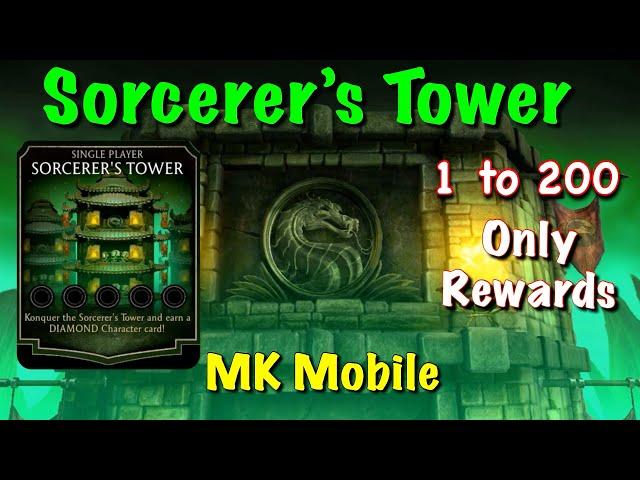 MK Mobile Sorcerer's Tower 1 to 200 Rewards