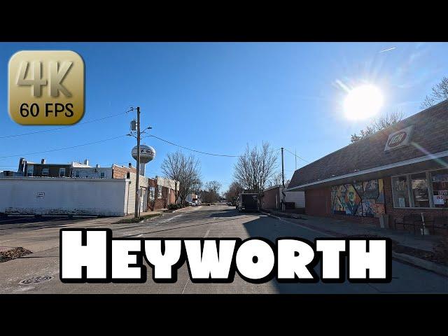 Driving Around Small Town Heyworth, Illinois in 4k Video