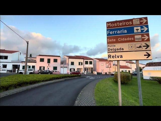 Walking Ponta Delgada Airport PDL to City Center Ponta Delgada Azores Portugal - 19.10.2023 #PDL