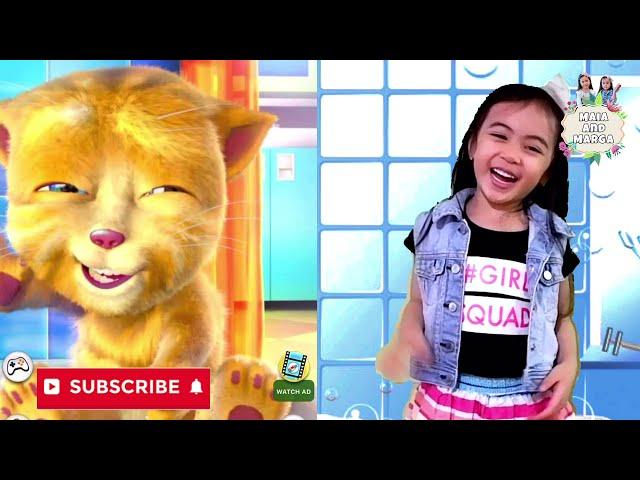 Maia and Marga Funny Talking Tom Ginger  Funny Try Not To Laugh EP 01