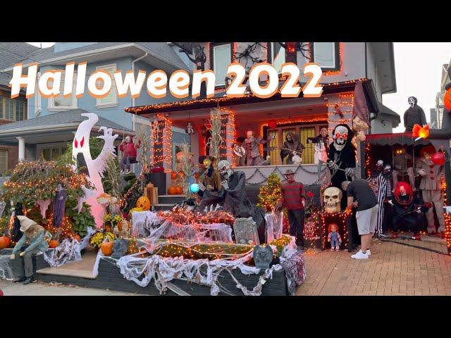 2022 Best Halloween Decorations Brooklyn Dyker Heights New York 4k Horror Props