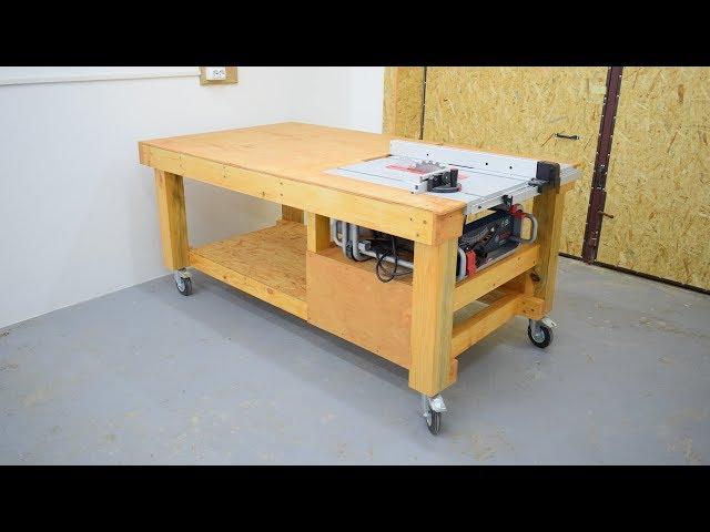 Homemade Table With Built Saw / Workbench