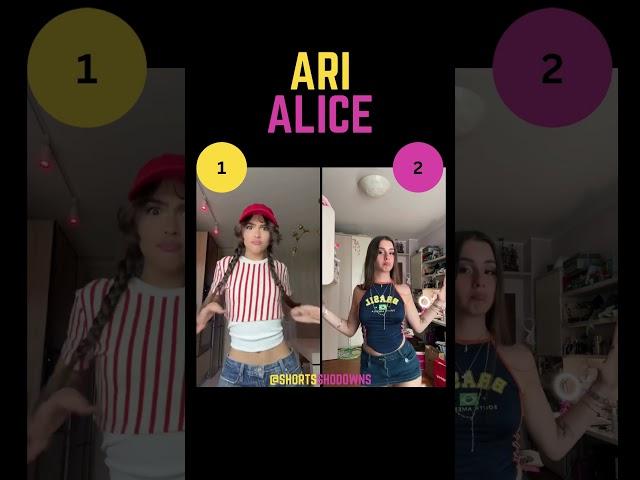Ari Cryztal   vs. Alice Perego  Dance Quer Engravidar Rate 1 or 2  #tiktok #dance #fyp