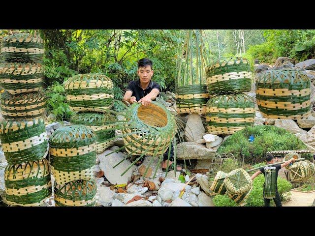 Bamboo basket weaving process, handicrafts - living with nature | Trieu Van Tinh