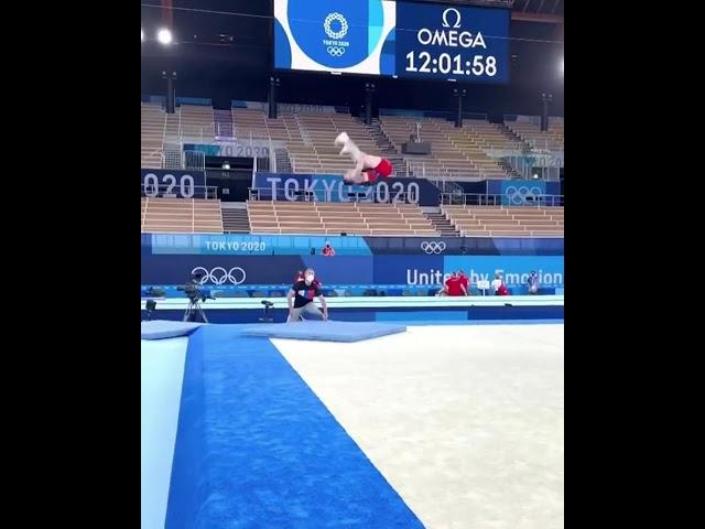 Triple Pike Sato by Nikush Karus Tokyo Olympics Gymnastics podium training.