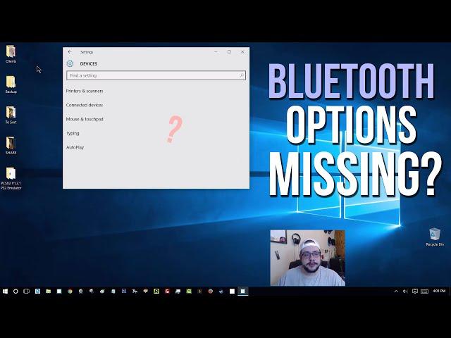 Bluetooth Options Missing from Windows 8/10? (Code 45)