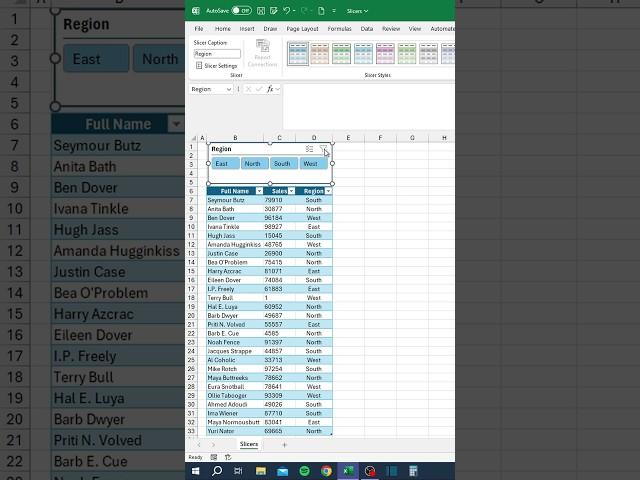 Slicers in Excel‼️ #excel