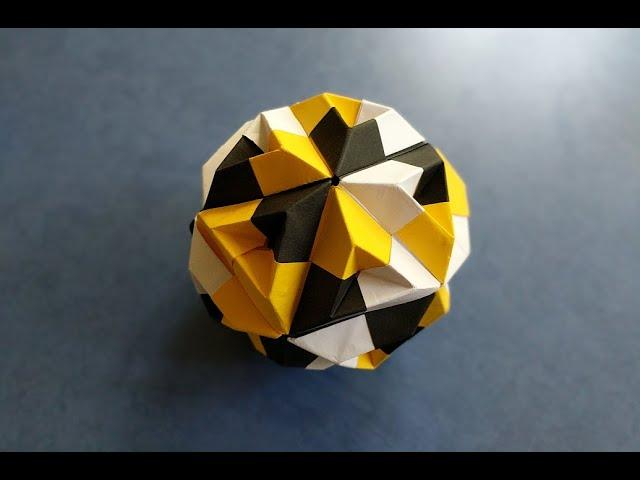 Кусудама из бумаги. Бумажный шар. Kusudama. Paper ball