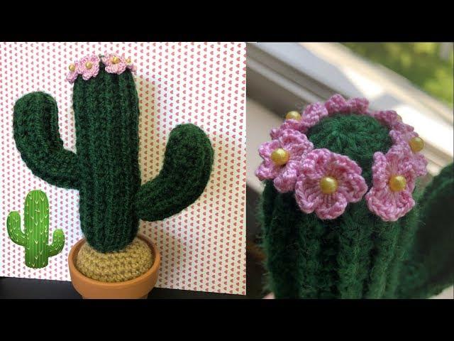 МК:  КАКТУС КРЮЧКОМ   CROCHET CACTUS