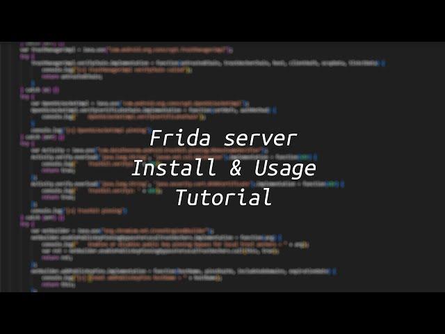 How to setup frida server in android and use it.