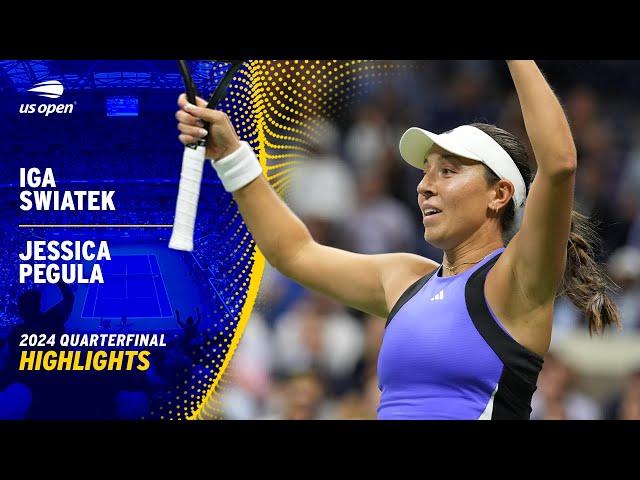 Iga Swiatek vs. Jessica Pegula Highlights | 2024 US Open Quarterfinal