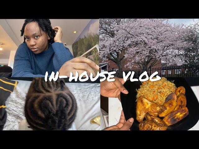 In-house vlog: stressful week, making my daughters hair, cooking dinner.