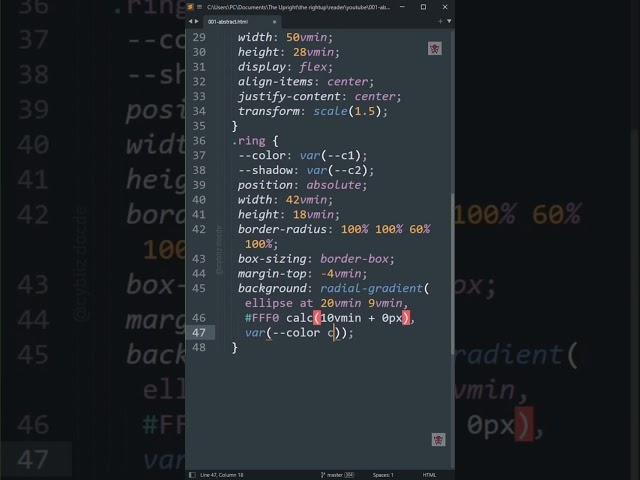 AMAZING ABSTRACT | html&css | #shorts #code #trending #coder