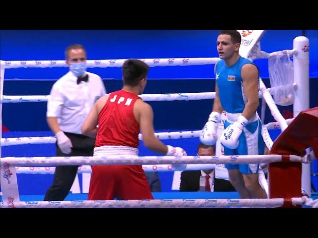 Day 7 (71kg) AKIYAMA Yuta (JPN) vs  ALIYEV Sarkhan (AZE) | AIBA WCHs 2021