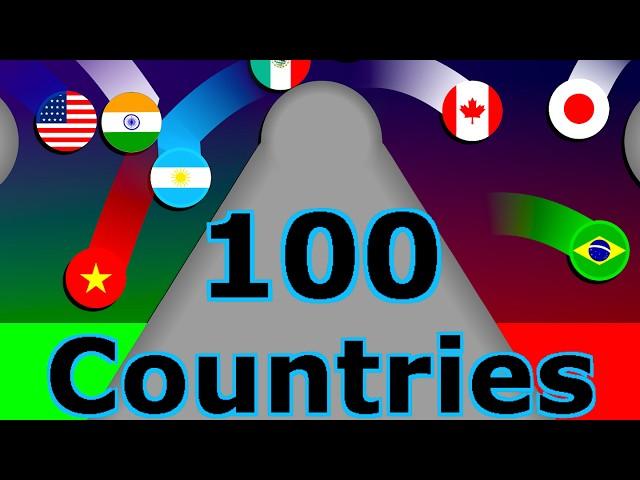 New Courses! 100 Countries Elimination Marble Race