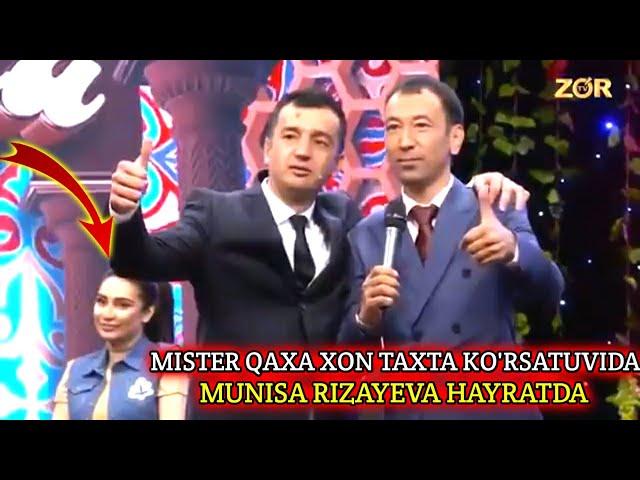 XONTAXTA KO'RSATUVIDA, MISTER QAXA, ALISHER FAYZ, MUNISA RIZAYEVA VA JAHONGIR FOZILJONOV