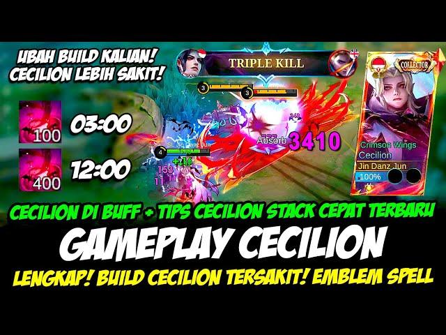 CARA MAIN CECILION BUFF + TIPS CECILION STACK CEPATBUILD CECILION TERSAKIT 2024GAMEPLAY CECILION