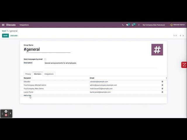 Odoo Discuss Module