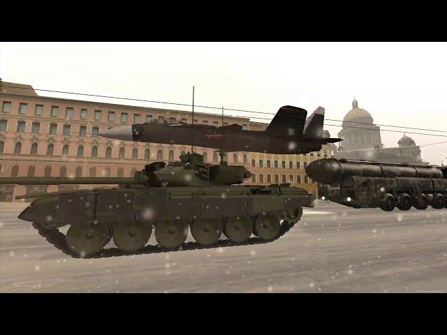 Парад  в честь 23 февраля | Военная колонна | (MTA | PROVINCE RP)