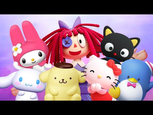 Ragatha (the Amazing Digital Circus) dressing as Sanrio characters