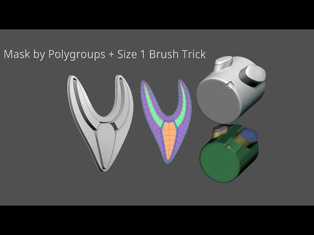 Z brush - Awesome trick with Mask by Polygroups