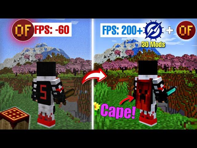 How to install optifabric and custom Skin/cape in Pojav Launcher || Optifabric for pojav launcher