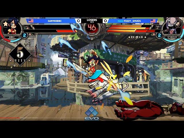 Skullgirls: DawnHibiki vs HMQ Fuzzy_Snugs - Losers Round 1 - EVO 2021 Online NA