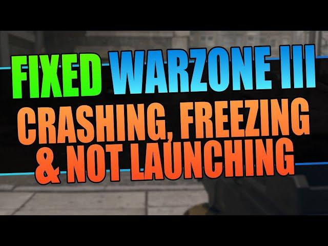 FIX COD Warzone 3 Crashing, Freezing, Not Launching and Dev Errors On PC