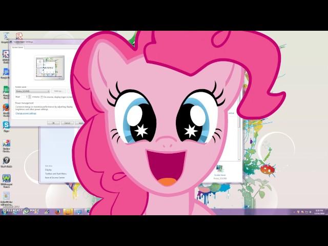 pinkie pie and derpy hooves on computer screen