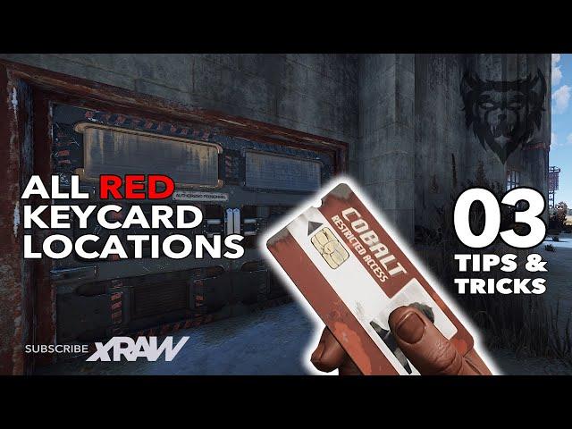 RUST - All Red Keycard Locations - Rust Tips & Tricks #3 (2021)