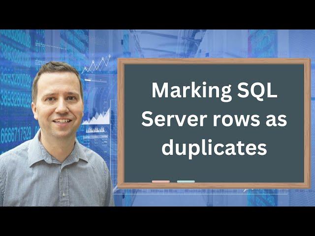 Marking rows in an SQL Server table as duplicates