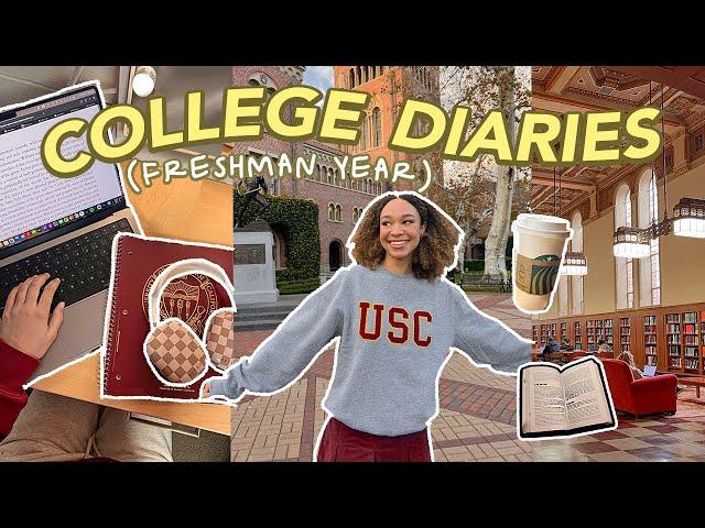 PRODUCTIVE COLLEGE DAYS IN MY LIFE!  USC freshman year, studying, chores + routine!