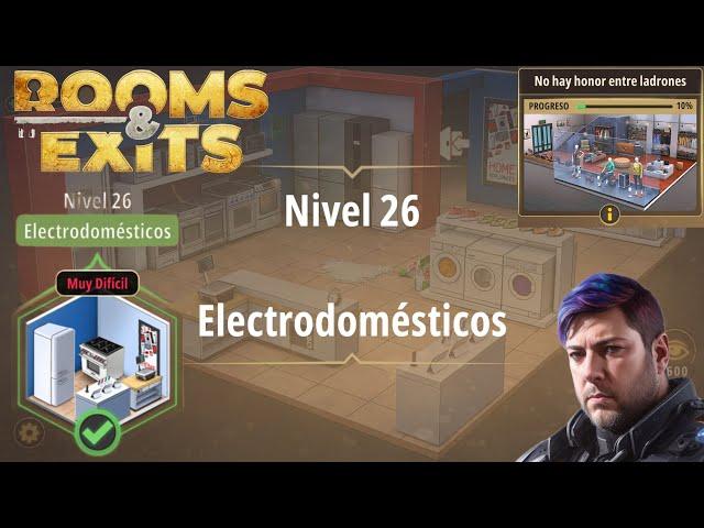 Rooms & Exits. Solución del nivel 26, Electrodomésticos, del capítulo 1, no hay honor entre ladrones