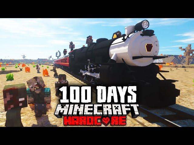 We Survived 100 Days on a Train in a Zombie Apocalypse Hardcore Minecraft