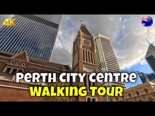 Perth City Tour - Western Australia - 4K Walking Tour - Travel Vlog.