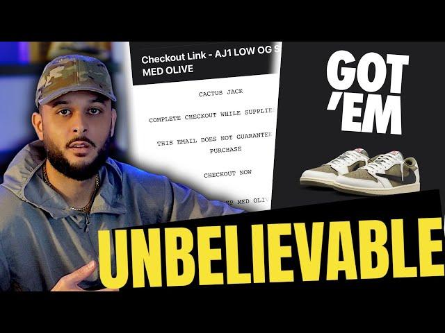 I Can't Believe This Happened! Travis Scott Jordan 1 Medium Olive Release..