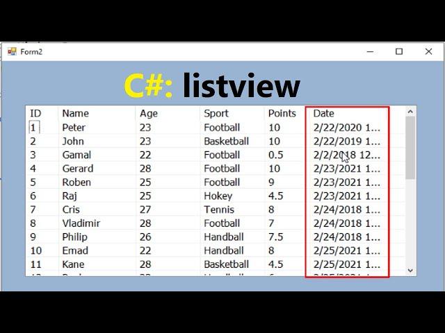 C#: How to load data from SQl serever database to listview and format column date (MM/dd/yyyy) in C#