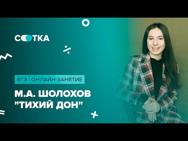 М.А. Шолохов "Тихий Дон" | ЕГЭ ЛИТЕРАТУРА 2020 | Онлайн-школа СОТКА