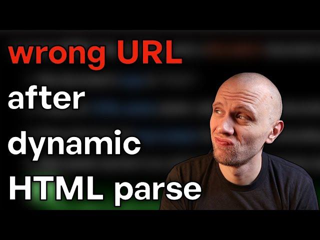 Wrong document URL after parsing some HTML dynamically