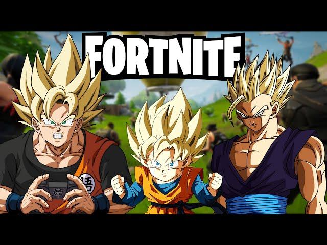 Goku and Sons Play Fortnite | FAMILY THERAPY!