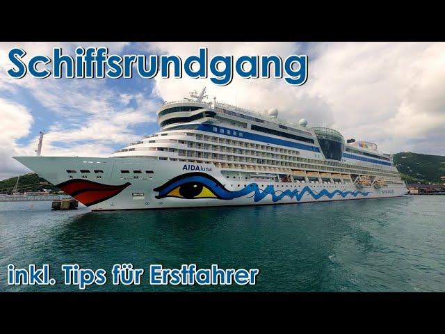 Tour of the ship AIDAluna - All decks - Tips for cruises