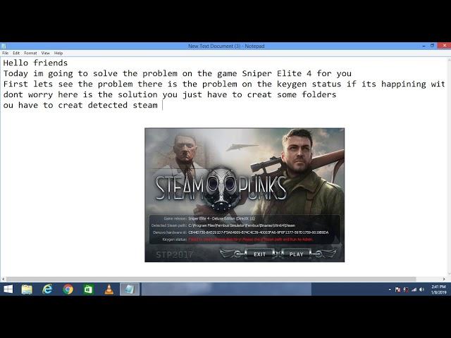 Sniper Elite 4 Steam Problem solution (Red line)