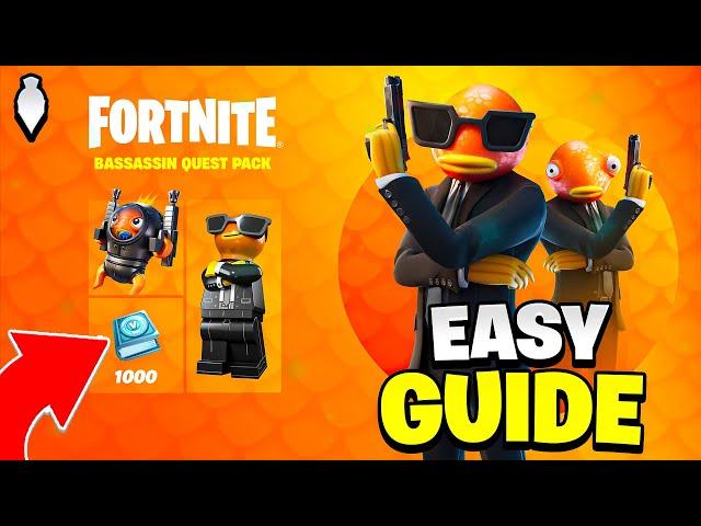 How To COMPLETE ALL BASSASSIN CHALLENGES in Fortnite! (Contract Giller Quests Pack Guide)