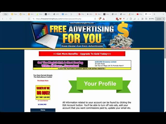 Setting Up Your Free Advertising For You Profile