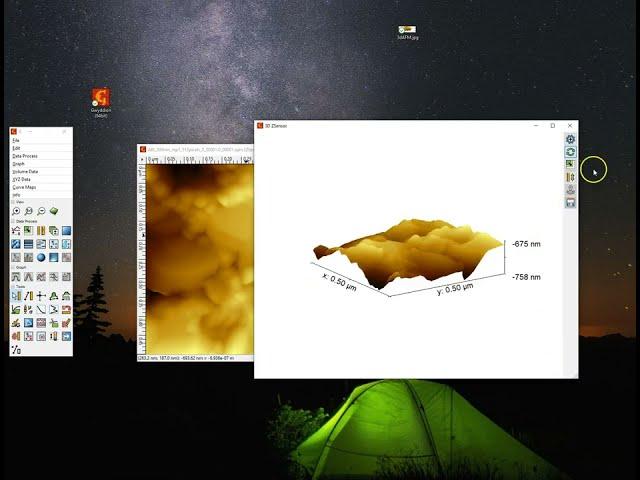 Easy way generating export 3D image #AFM using #Gwyddion Software